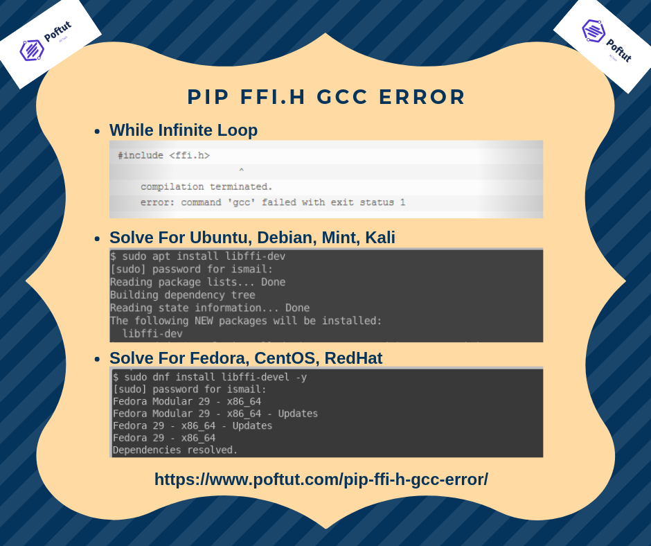 Pip ffi.h Gcc Error Infografic