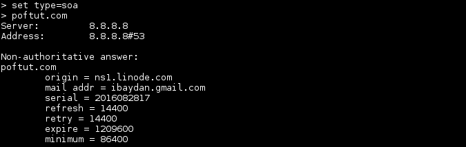 Get Soa Server Domain Name