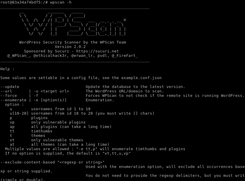 Wpscan Help