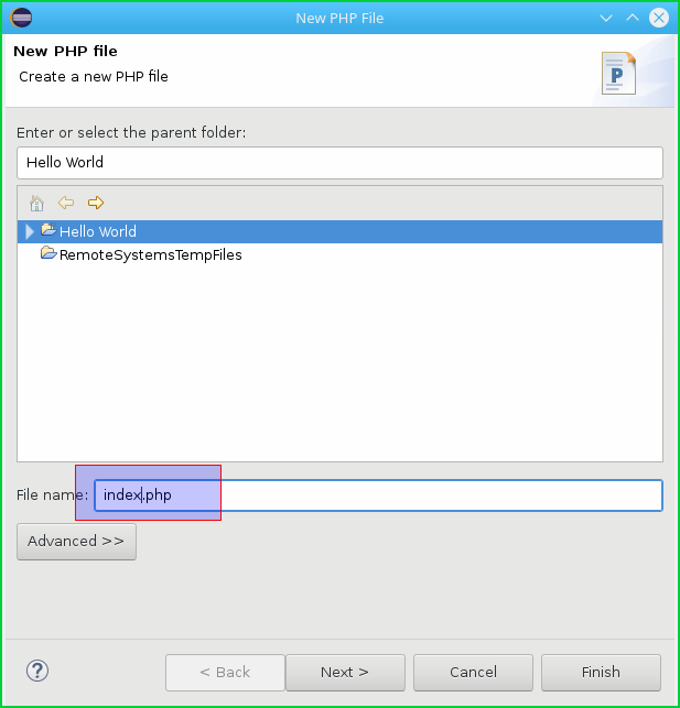 Add New Php File