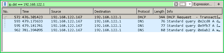 Filter According To Destination IP Address