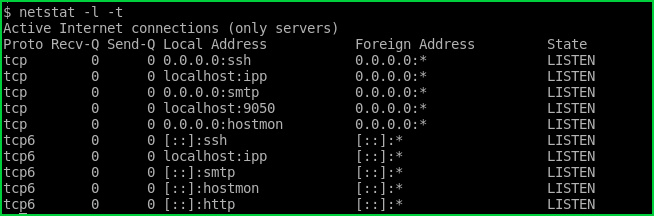 List Listening TCP Ports