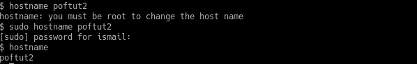 Change Hostname Temporary