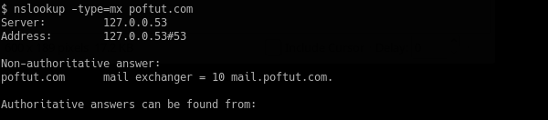 Query MX Record Of A Domain For Mail Server