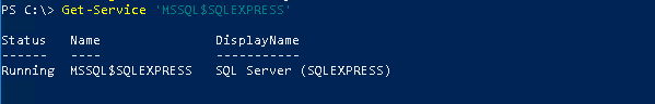 List MS SQL Server Express Service Status