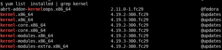 List Current Linux Kernel