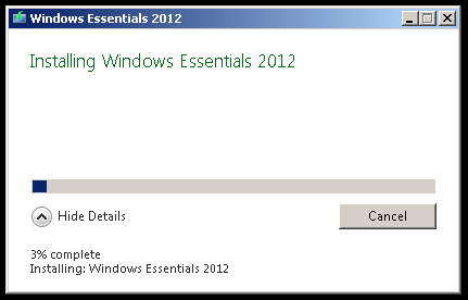 Installation of Windows Essentials