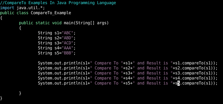 Java String compareTo（）函数教程及示例-yiteyi-C++库