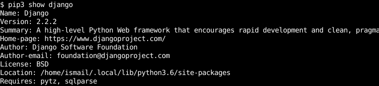 Show Python Package Information