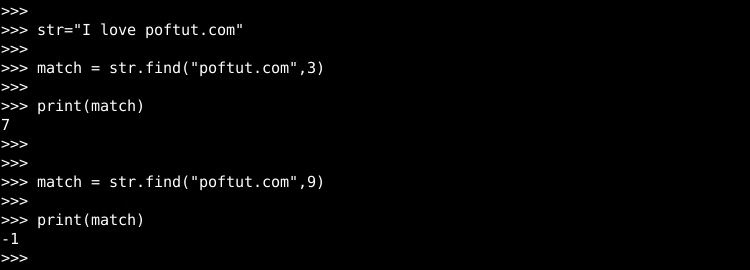 Find String From Specified Position To End