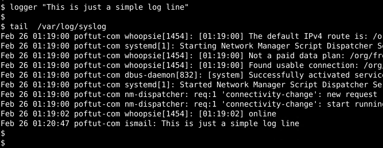 Add Log To Syslog File