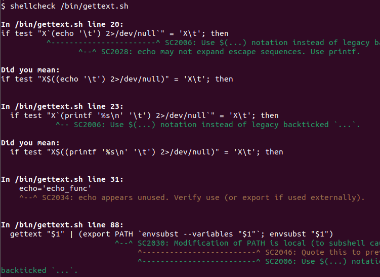 Shell检查–分析、显示Shell脚本的建议和警告-yiteyi-C++库